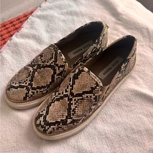 Steve Madden Snake Print Slip-On Sneakers